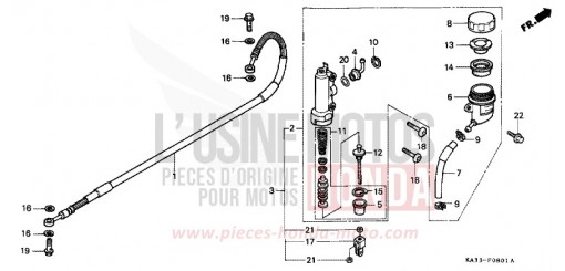 REAR BRAKE PANEL (2) CR125RH de 1987